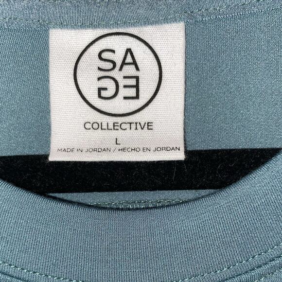 SAGE Collective Womens Long Sleeve Super Soft Tunic w/Pockets Color Teal Sz XS - Picture 3 of 5